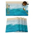 thumbnail image 2 of Placemat Ocean Beach Waves Kitchen Placemat Home Decoration Dining Table Mats Coffee Coaster Mat, 2 of 5