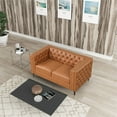 thumbnail image 3 of Rnfurnishings3-PC LeatherGel Living Room Loveseat+2 chairs Set-Saddle Brown, 3 of 7