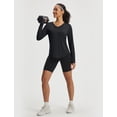 thumbnail image 2 of baleaf Women's Long Sleeve Sun Shirts UPF50+ UV Protection Rash Guard Lightweight Quick Dry V Neck Workout Hiking Tops Black XS, 2 of 7