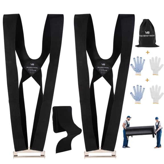 MAXBROTHERS 2 Person Lifting Straps Ergonomic Nylon Moving Straps 800 Lbs Capacity 13cm Wide