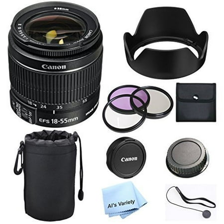 Canon EF-S 18-55mm F/3.5-5.6 IS II Lens Premium Bundle (White (Best Superzoom Lens For Canon)