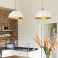 thumbnail image 4 of Z-Lite 1004P14-MW-RB Landry 14" Wide Pendant - Matte White / Rubbed Brass, 4 of 7