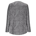 thumbnail image 4 of Fznquz Loose Dressy Blouses for Women Long Sleeve Casual Gray Tunic Winter Fall Crew Neck Womens Tee, 4 of 5