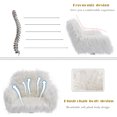 thumbnail image 5 of Westice Faux Fur Home Office Desk Chair, Fluffy Vanity Makeup Chairs with Wheels for Women, White, 5 of 8