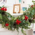 thumbnail image 1 of HOZADOIE Simulation Rattans Home Decoration Rattan Red Fruit Christmas Flower Christmas Decoration Rattan Hotel Mall Door Hanging Arrangement Christmas Decoration, 1 of 9