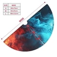 thumbnail image 3 of Rateoe Red And Blue Fire Print Christmas Tree Skirt 48" for Xmas Holiday New Year Party Circle Tree Mat Ornaments Decoration, 3 of 7