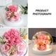 thumbnail image 3 of Decoración de flores eternas, cubierta de cristal esférica de clavel rosa con luz, regalo de cumpleaños, regalo de vacaciones para familiares y amigos, 3 of 5