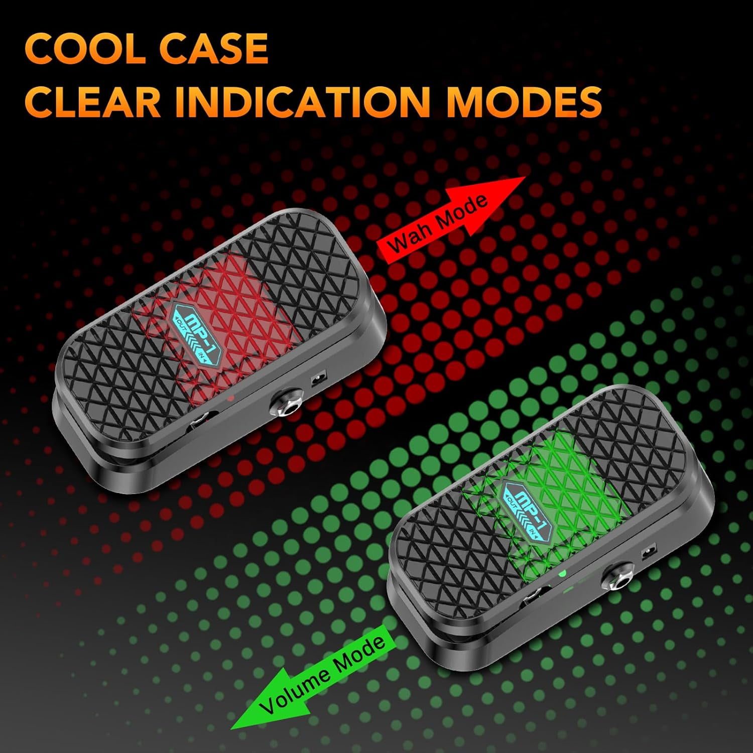 Mini Volume & Wah Combo, Pure Analog Wah Effects and Active Volume Control Pedal for Electric Guitar, RM-Type Shielded Inductor for Superior Wah Tones, 23° Wide Angle Travel, LED Mode Indicator