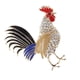 thumbnail image 5 of Broche de Gallo de de Imitación Multicolor Pin de Cuello Nupcial Animal, 5 of 7