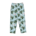 thumbnail image 4 of Xecao Flamingos And Palms Women's Straight Lounge Pajama Pants: The Epitome of Relaxed Sleepwear, 4 of 9
