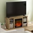 thumbnail image 6 of Furinno Jensen 55 Inch TV Stand with Fireplace, Flagstaff Oak, 6 of 7