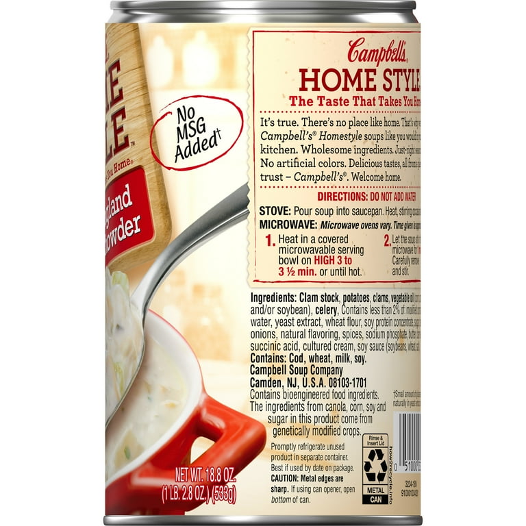 SLIM WEEK DRINK Clam Chowder 18袋入り 4-pack-Campbell-s-Chunky-Soup-