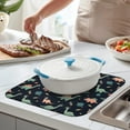 thumbnail image 2 of Dark Blue Dinosaurs Space Pattern Dish Drying Mat for Kitchen 1 Pack, Ultra Absorbent Microfiber Dishes Drainer Mats,16"x18", 2 of 6