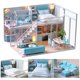 thumbnail image 1 of Casa de muñecas en miniatura miniatura hecha a mano 863g DIY Mini casa para apartamento artesanía hecha a mano con decoración de luz LED ANGGREK Otros, 1 of 8