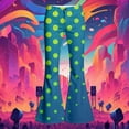thumbnail image 5 of Girls Print Flare Leggings Kids Elastic High Waisted Cute Bell Bottoms Yoga Pants for Gym 13-14 Years, 5 of 5