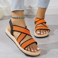 thumbnail image 1 of Mefallenssiah Spring New Student Flat Soft Soled Soled Roman Sandals Beach Sandals, 1 of 9