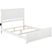 Leo & Lacey Queen Panel Platform Bed in White
