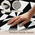 thumbnail image 6 of ODIKA 5'x7' Washable Area Rug Non-Slip, Low Pile, Stain Resistant Black White Geometric Precision Design Abstract Art Inspiration with Bold Contrasts for Guest Room, Lounge, Apartment, 6 of 7
