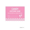 Candy Guessing Game Bubblegum Pink Chevron Baby Shower Games, 30-Pack
