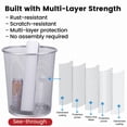 thumbnail image 3 of 2 Pack Silver Mesh Wastebaskets, 6 Gallon Round Office Trash Cans Set, Metal Garbage Bin for Desk, Bathroom & Dorm with 40 Trash Bags, 3 of 7