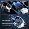 thumbnail image 4 of Fast Car Charger Type C Car Plug,Car Charger USB C,Android Phone USB C Car Charger Cigarette Lighter Adapter Fast Charging C Coiled Cable Suitable For Charging All Electronic Devices, 4 of 11