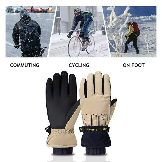 Yhmxh Guantes de invierno, guantes para pantallas táctiles, guantes térmicos, guantes de esquí para hombres y mujeres, para correr, ciclismo y actividades al aire libre.