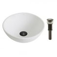 thumbnail image 1 of Évier de Salle de Bain Petit Récipient Rond en Céramique Blanche Elavo - Bronze Frotté à l'Huile, 1 of 1