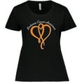 thumbnail image 3 of Inktastic Leukemia Awareness with Orange Ribbon Heart Women's Plus Size T-Shirt, 3 of 5