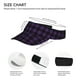 thumbnail image 3 of Fotbe Purple Black Plaid Visera Deportiva con Diseño, Gorra Abierta Ajustable de Algodón para Mujer y Hombre, 3 of 7