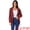 Wine Red, variant on Women's Lightweight Windbreaker Jacket with Hood Pockets 2XL Black
