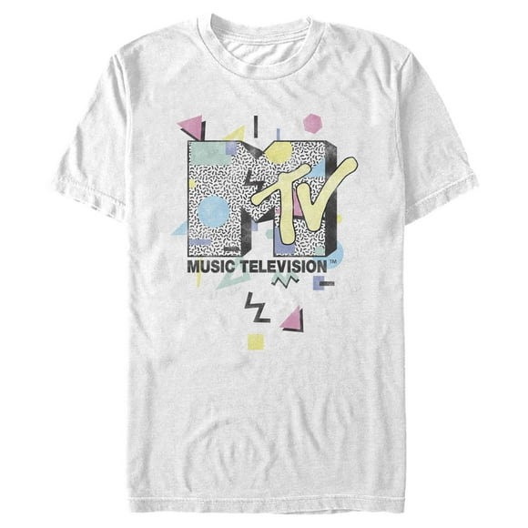 T-Shirt avec Logo Rétro MTV pour Homme - White - Large