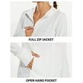 thumbnail image 5 of BALEAF Women's SPF UPF 50+ Sun Protection Long Sleeve Shirt Zip Up Hoodie Jackets Cooling Outdoor Hiking Fishing White S, 5 of 7