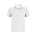 thumbnail image 6 of UVEASISHA Mens Linen Beach Shirts Solid Color Short Sleeve Button Down Shirt Lightweight Quick Dry Beach Shirts Breathable Casual Hawaiian Shirt with Pocket White M, 6 of 6