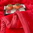 thumbnail image 2 of DBOZE King Size Fleece Blanket (85"x95") – 12lbs Heavyweight, 2-Ply Thick Korean Mink, Ultra Soft & Silky Warm Winter Blanket – Red, 2 of 7