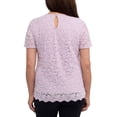 thumbnail image 2 of Teddi Rose Women's Crewneck Short Sleeve Blouse, Purple, Size Large, 2 of 2