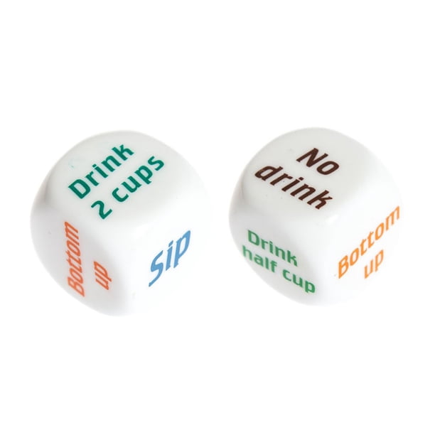 Btafrte Dados Acrílico para en Inglés para Adultos Juego Azar Dados para Decidir 2