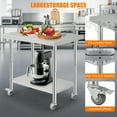 thumbnail image 1 of Garvee Stainless Steel Table for Prep & Work 36x24 Inches with Backsplash, Heavy Duty Commercial Laundry Room Table with Side Hooks & Adjustable Undershelf for Hotel, Outdoor, 1 of 22