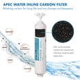 thumbnail image 5 of APEC FI-ES-TCR-QC Filtro de carbón en línea de alta capacidad de 10" con conexión rápida Stage-5 de 1/4" para sistema de agua de ósmosis inversa debajo del fregadero, 5 of 5