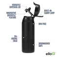 thumbnail image 3 of Bouteille d'eau Ello 18 oz Flip & Fill en acier inoxydable noir, 3 of 7