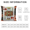 thumbnail image 5 of BANET Throw Pillow , Design Gambling Game Poker , Decorative Pillow Case, Vermilion Yellow 20x20in, 5 of 5