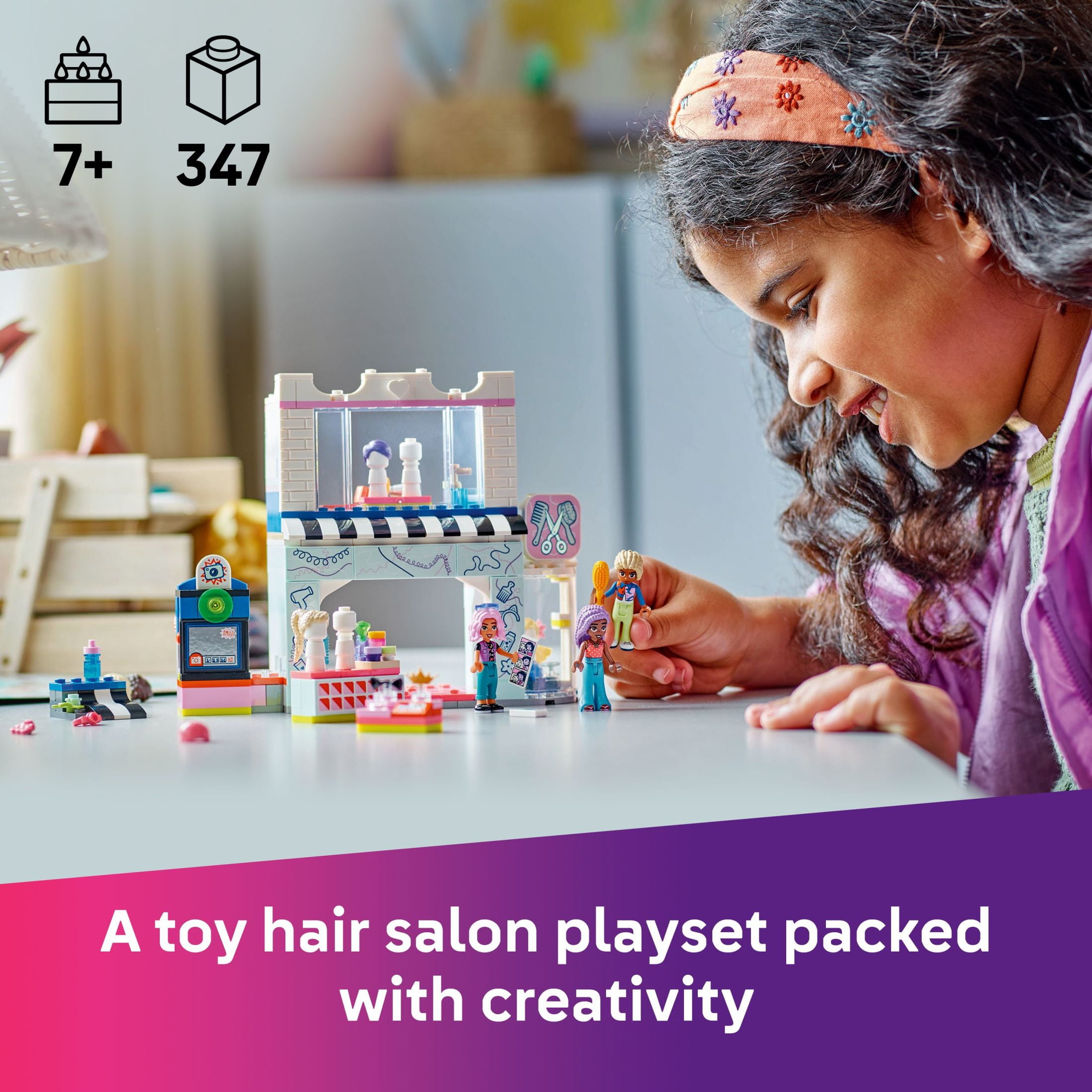 LEGO Friends Hair Salon and Accessories Store Toy Building Set - Hair Salon Toy for Girls and Boys, Ages 7+ - Gift Idea for Kids Birthday - with 3 Minidolls - 42662