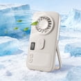 thumbnail image 1 of Aufmer Ultra Thin Handheld Portable Spray Cooling Fan Compact Light Body Low Power Design For Student Office Desktop Summer Daily Cooling Usage(with 1×Cable), 1 of 5