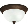 thumbnail image 3 of 8108NI Kichler Lighting 2 light Flush Mount - with Utilitarian inspirations - 5 inches tall by 11.25 inches wide-Brushed Nickel Finish, 3 of 5
