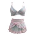 thumbnail image 4 of Gibobby Sujetador De Encaje Para Mujer Lenceria Mujer de una Pieza Erotica Baby Doll Sexy Conjunto de Ropa Interior Sensual para Mujer(Rosa, M), 4 of 5