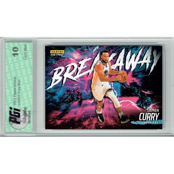 Stephen Curry 2023 Panini Instant #B16 Breakaway SP 1/4085 Trading Card PGI 10