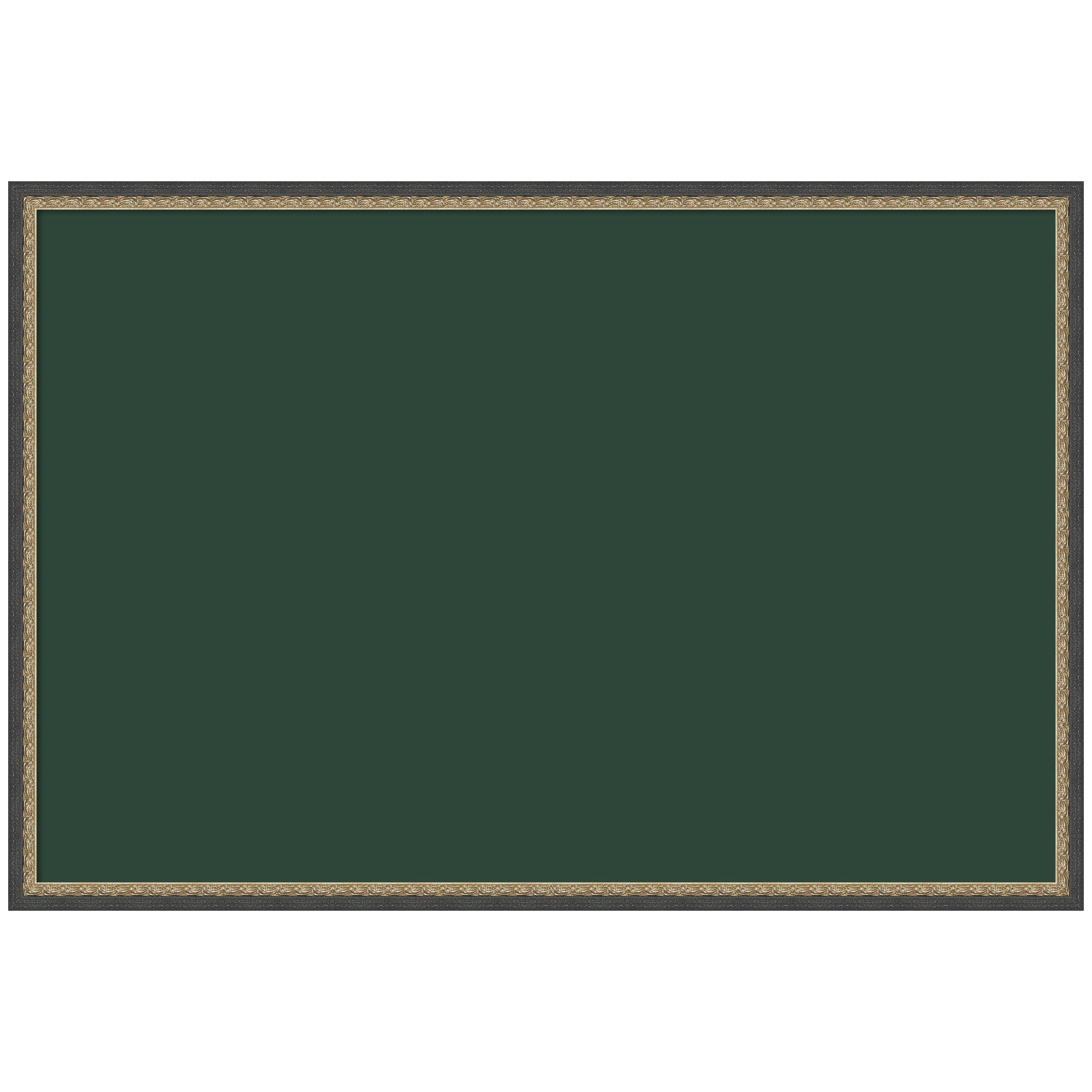 Kate and Laurel Framed Fabric Pinboard 37 x 25,  Printed Linen Decorative Bulletin Board for Use as a Vision Board or Wall Organization, Matinee Black Bronze Frame