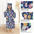 thumbnail image 3 of Wearable Blanket Hoodie for Kids Cinnamon Cookies Snowman Reindeer Flannel Hooded Blanket with Pockets and Sleeves Suitable for Boys and Girls, 3 of 7