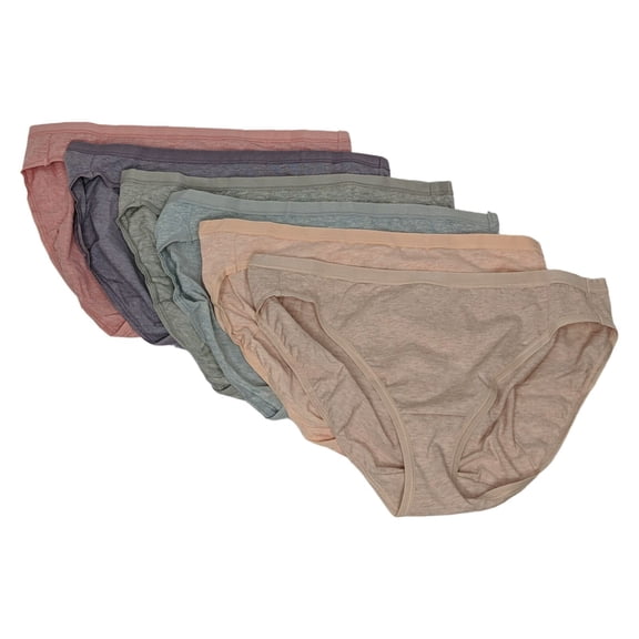 Felina Womens 6 Pack Organic Cotton Stretch Bikini