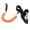 Orange, variant on NFTIGB 10 Feet Surfing Safety Leash TPU Heliciform Surfboard Traction Rope (Black) - 11.4 inches / 28.9 cm pack