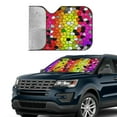thumbnail image 4 of Bingfone Colorful Tie Dye Stained Glass 1 Car Windshield Sun Shade Protector Keep Your Vehicle Cool Sun Shield Visor Cover Foldable For Car Truck Suv-Medium, 4 of 9